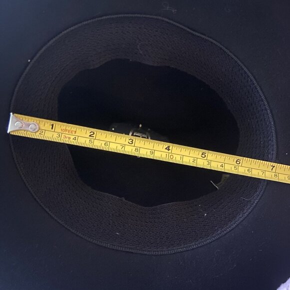 Kids Western Black Cowboy Hat Wool Small - Picture 5 of 6